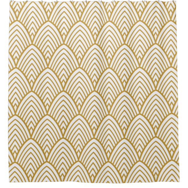 Art Deco geometric seamless pattern. Shower Curtain (Front)