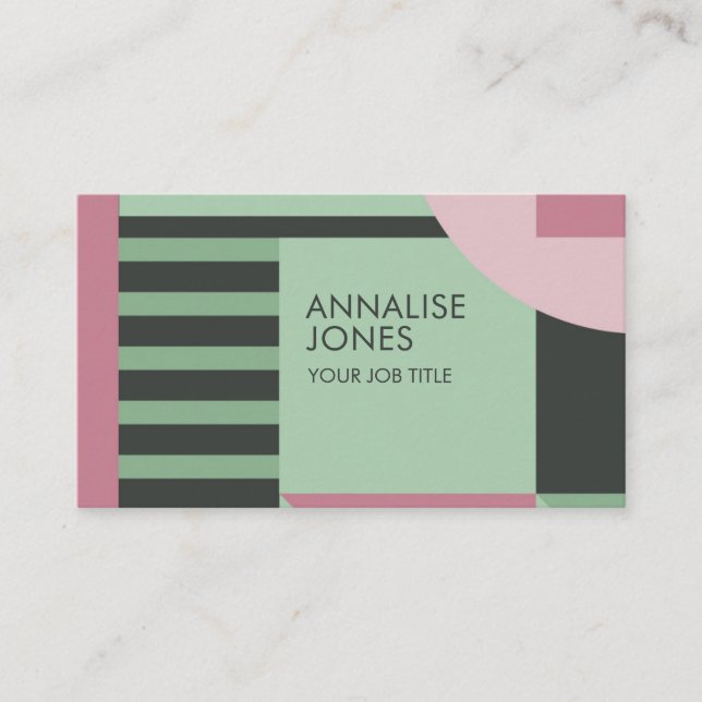 Art Deco Geometric Shapes Business Card (Front)