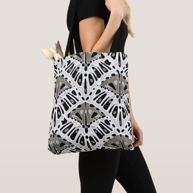 Art Deco Geometric Shoulder Tote Bag (Close Up)