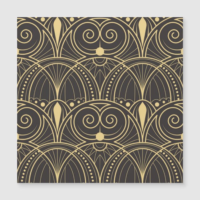 Art Deco Geometric Tiles Luxury. (Front)