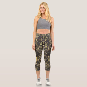Art Deco Geometric Tiles Luxury. Capri Leggings