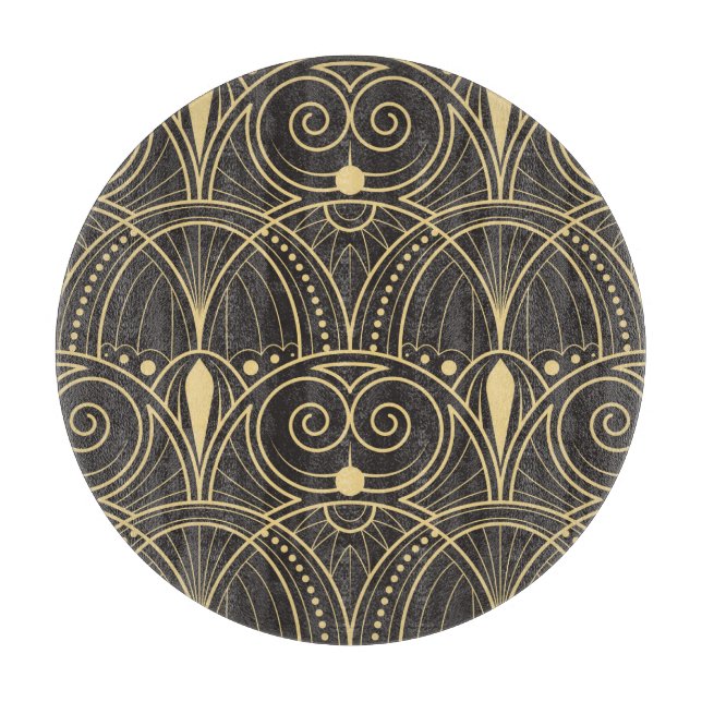 Art Deco Geometric Tiles Luxury. Cutting Board (Front)