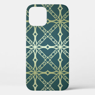 Art-deco, geometric vintage luxury iPhone 12 case