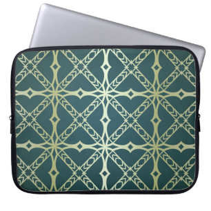 Art-deco, geometric vintage luxury laptop sleeve