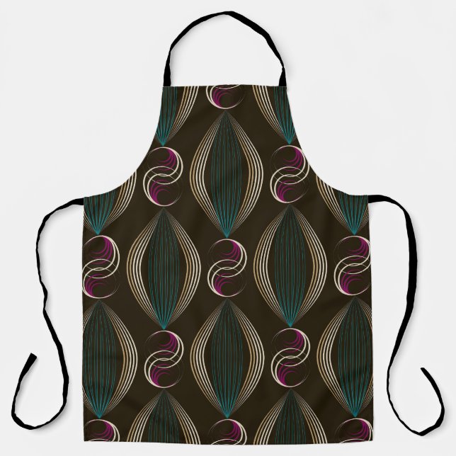Art deco: geometric vintage pattern. apron (Front)