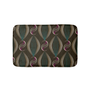 Art deco: geometric vintage pattern. bath mat