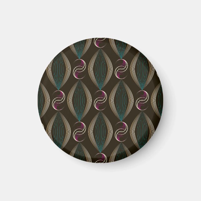 Art deco: geometric vintage pattern. magnet (Front)