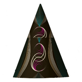 Art deco: geometric vintage pattern. party hat