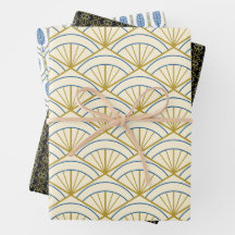 Art Deco Geometric Wrapping Paper Set