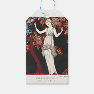 Art Deco George Barbier Vintage Fashion Bird Art Gift Tags