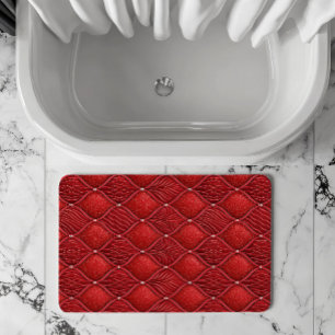 Art Deco Glam Red Valentines Pattern Bath Mat