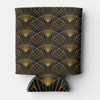 Art Deco Glamour: Golden Fan. Can Cooler