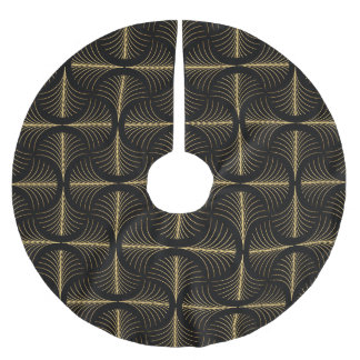 Art Deco Glamour: Golden Motifs Brushed Polyester Tree Skirt
