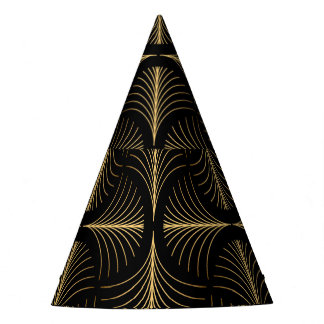 Art Deco Glamour: Golden Motifs Party Hat