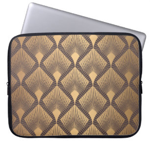 Art Deco Glamour: Golden Scales. Laptop Sleeve