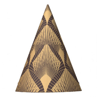 Art Deco Glamour: Golden Scales. Party Hat