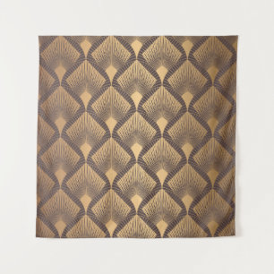 Art Deco Glamour: Golden Scales. Tapestry