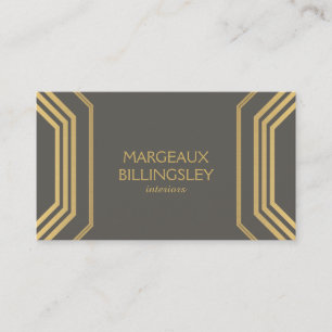 Art Deco Glamour I Interior Designer, Boutique Business Card