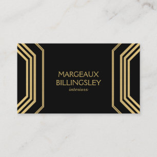 Art Deco Glamour III Interior Designer, Boutique Business Card