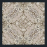 Art Deco Glamourous Vintage Fashion Grey Beige Poster<br><div class="desc">Art Deco Glamourous Vintage Fashion Grey Beige home decorations,  The rhinestone design details are simulated in the artwork. 
No actual rhinestones will be used in the making of this product.</div>