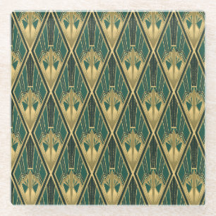 Art Deco Glass Coaster