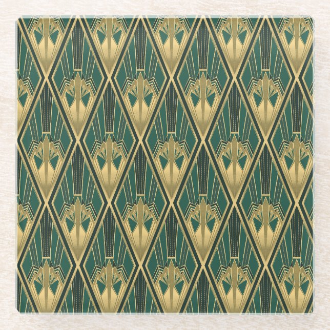 Art Deco Glass Coaster (Front)