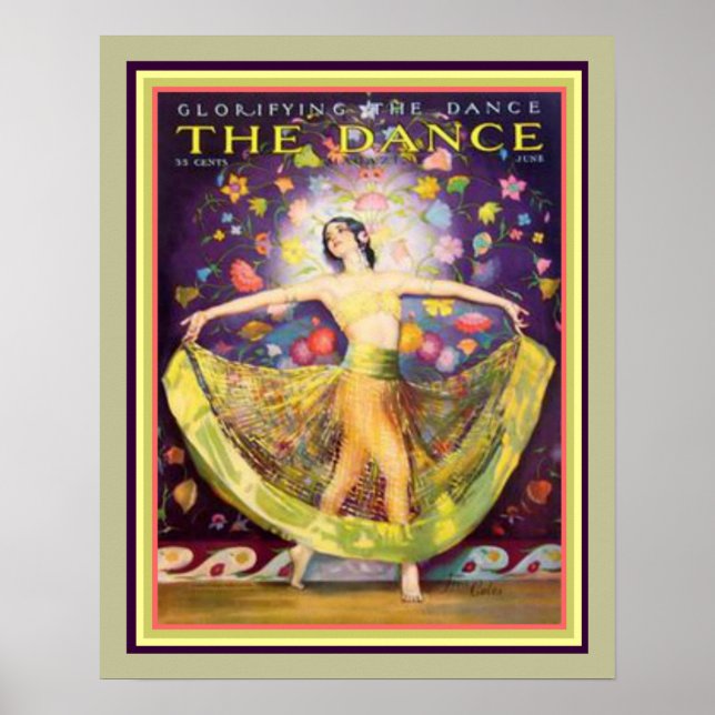 Art Deco "Glorifying the Dance" Poster 16 x 20 (Front)