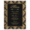 Art Deco Gold Black Great Gatsby Wedding Menu