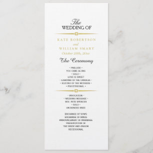 ART DECO GOLD DEVIDERS Wedding Program