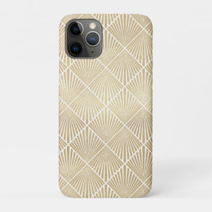 Art Deco Gold Elegant Fan Diamond Pattern Case-Mate iPhone Case