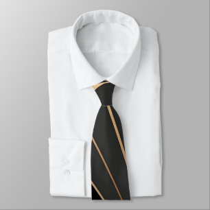 Art Deco Gold Fan Geometric Elegance Tie