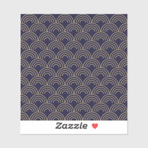Art Deco Gold Fans Seamless Pattern