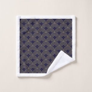 Art Deco Gold Fans Seamless Pattern Wash Cloth