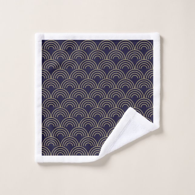 Art Deco Gold Fans Seamless Pattern Wash Cloth (Wash Cloth)