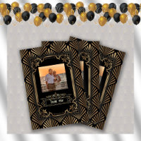 Art Deco Gold Gatsby 20s Photo Wedding Celebration