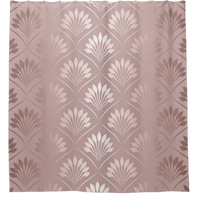 Art Deco: Gold Lattice Elegance. Shower Curtain (Front)