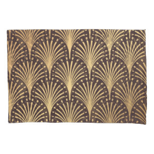 Art Deco Gold: Minimalistic Geometric Luxury Pillowcase