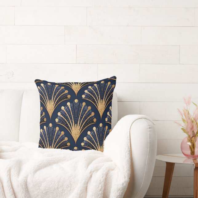 Art Deco Gold Pattern Cushion (Couch)