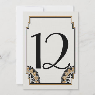 Art Deco Gold Posh Table Number 12