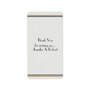 Art Deco Gold Posh Wedding Label