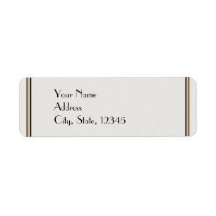 Art Deco Gold Posh Wedding Label Return Address Label