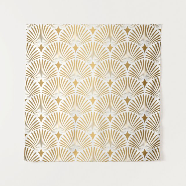 Art Deco: Gold-White Elegance. Tapestry (Front)