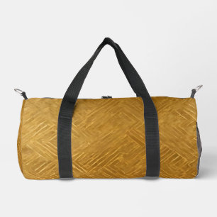 Art Deco Gold White Vintage Trendy Collection Duffle Bag