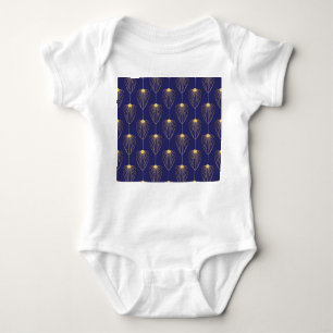 Art Deco golden floral: elegant. Baby Bodysuit