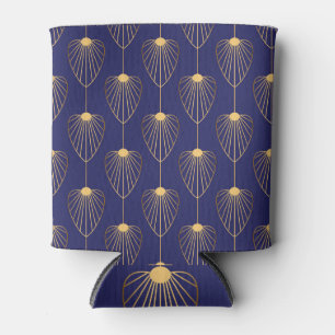 Art Deco golden floral: elegant. Can Cooler