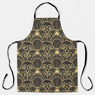 Art Deco: Golden Geometric Tiles. Apron
