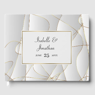 Art Deco Golden Lines  Guest Book