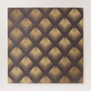 Art Deco Golden: Minimalistic Seamless Jigsaw Puzzle