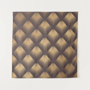 Art Deco Golden: Minimalistic Seamless Tapestry