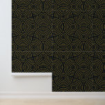 Art Deco Golden Overlapping Circles on Black  Wallpaper<br><div class="desc">This is elegant art deco golden overlapping circles on black background. It's great looking wallpaper for anyone who love retro geometric vintage designs</div>